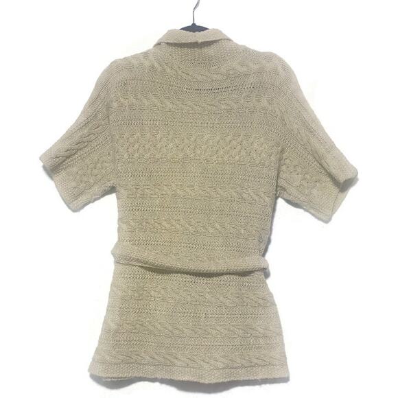 Outback Red Acrylic Wool Blend Cardigan Sweater Light Tan Women's Size Medium - Picture 2 of 7